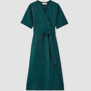 Everlane 100% linen wrap dress